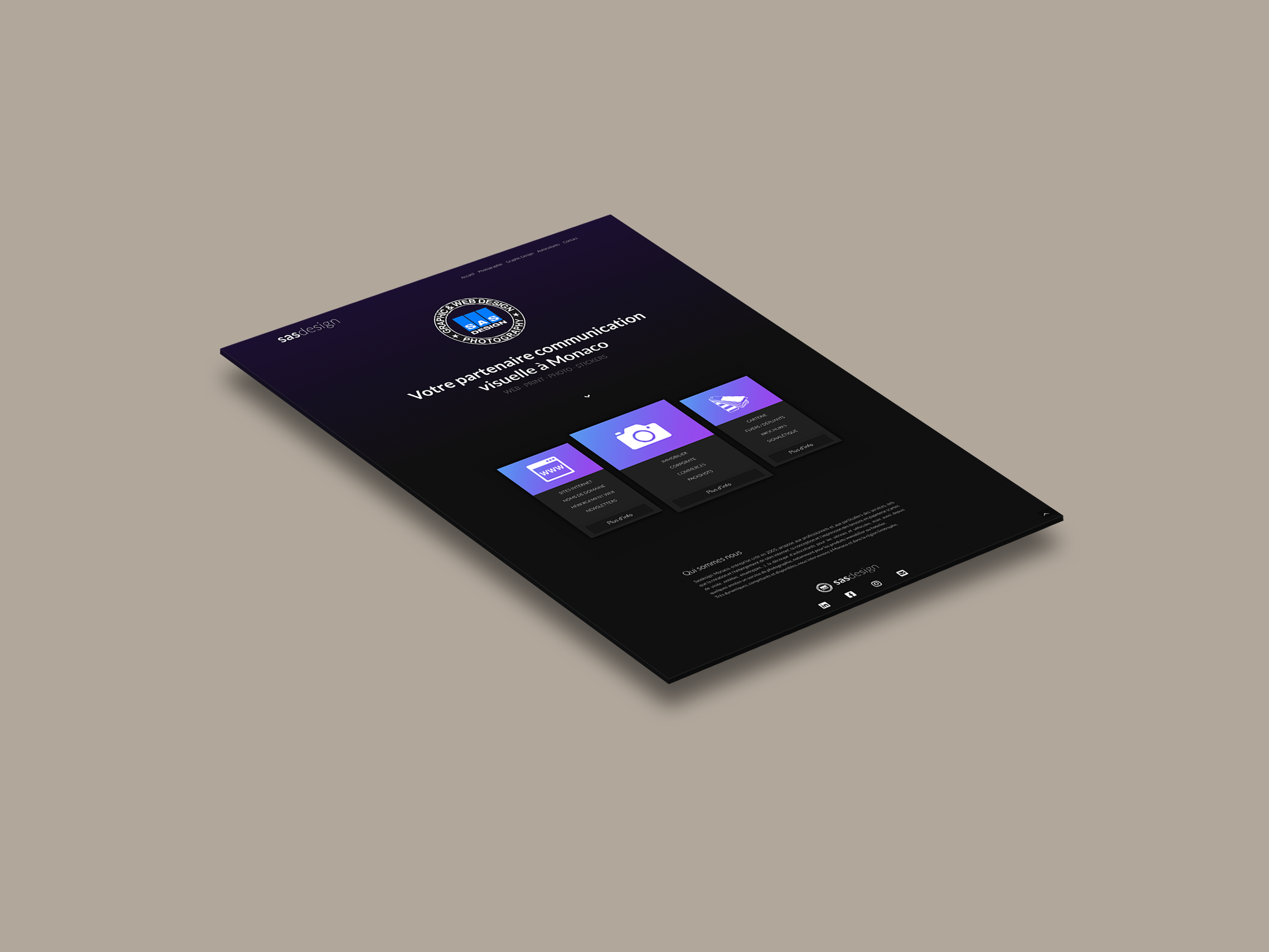 Sasdesign landing page